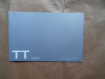 Audi TT Coupé Preisliste Neues Modell Juli 2014 NEU