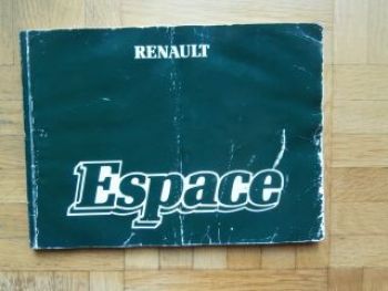Renault Espace TXE 2000 Allrad 1989 Betriebsanleitung