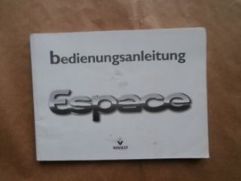 Renault Espace Betriebsanleitung September 1998 Rarität