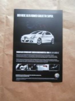 Alfa Romeo Giulietta Super Prospektblatt August 2014 NEU