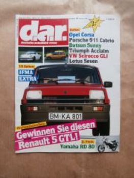 deutsche automobil revue 10/1982 Porsche 911 Cabrio,Opel Corsa A