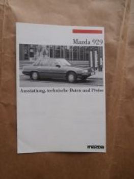 Mazda 929 Preisliste Januar 1986