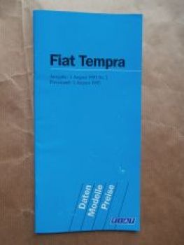 Fiat Tempra 1.August 1993 Daten Modelle Preise