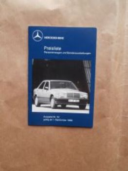 Mercedes Benz Nr.52 1.9.1988 W201 W124 W126 R107