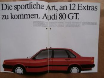 Audi 80 GT Prospekt Januar 1986 Rarität