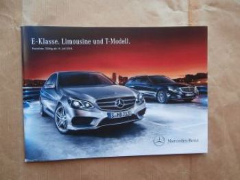 Mercedes Benz E-Klasse Limousine +T-Modell BR212 7/2014