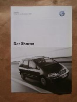 VW Sharan 22. April 2004 Preisliste