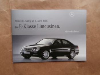 Mercedes Benz E-Klasse Limousinen W211 4.April 2008 NEU