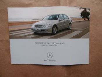 Mercedes Benz C-Klasse Limousinen 9.Februar 2004 NEU