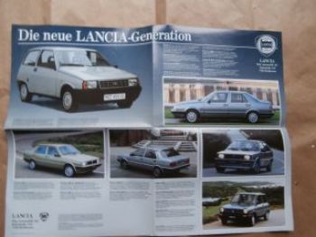 Lancia Y10 +Prisma +Thema +Delta +A112 Prospekt Poster