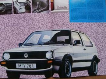 VW Golf2 Memphis Prospekt August 1987 Sonderprospekt