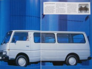 Nissan Transporter Programm Vanette +Bus +Urvan Mai 1986