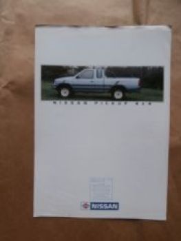 Nissan Pickup 4x4 Prospektblatt Rarität 2-Seiter