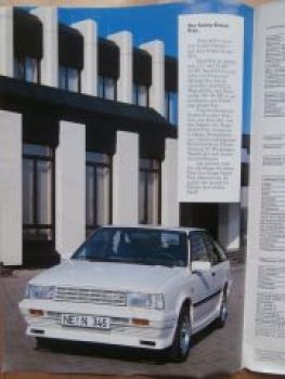 Nissan Sunny Grand Prix April 1986 Prospekt Rarität