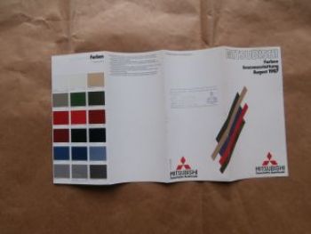 Mitsubishi Farben Innenausstattung August 1987