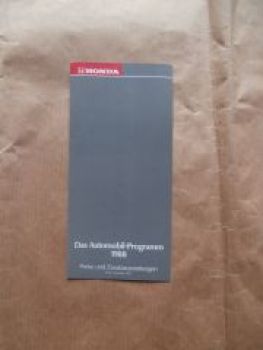 Honda Preisliste September 1987 Rarität