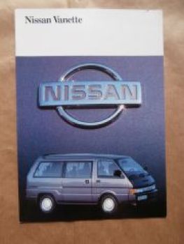 Nissan Vanette Bus Prospekt Juni 1990