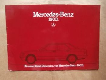 Mercedes Benz 190D W201 Prospekt August 1983