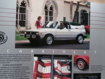 VW Wolfsburg Edition Sonderprospekt Cabriolet Scirocco Vanagon T