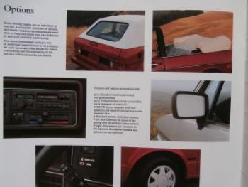 VW Cabriolet USA Brochure 1986 Prospekt +Best Seller