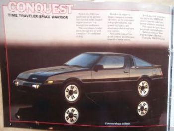 Dodge Conquest Colt Vista Ram50 1986 USA Brochure