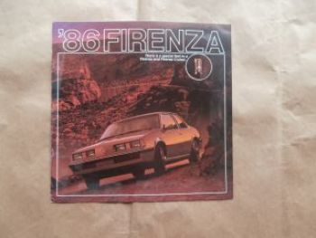 Oldsmobile Firenza and Firenza Cruiser 1986 Brochure USA,