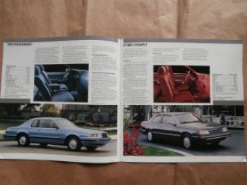 Ford Cars 1986 Brochure Taurus Thunderbird Tempo Escort Mustang