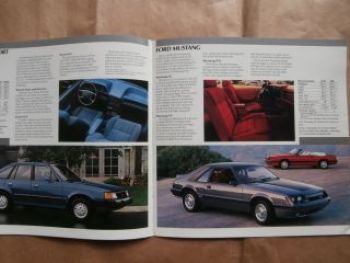 Ford Cars 1986 Brochure Taurus Thunderbird Tempo Escort Mustang