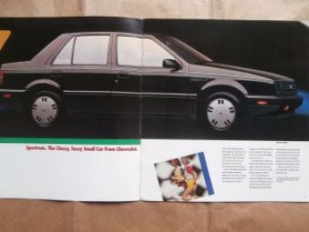 Chevrolet Spectrum Sedan Coupé Carbrochure 1986 USA