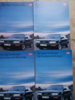 Audi V8 Modelle L +Exklusiv Prospektmappe Januar 1992