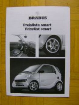 Brabus smart Preisliste 15.6.1999 NEU