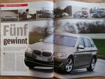 auto test 7/2014 Corsa E,V-Klasse, ix35, BMW 528i Touring F11,