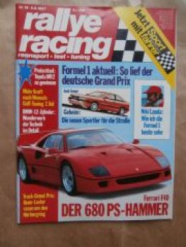 rallye racing 16/1987 Ferrari F40,BMW 750iL E32,Alfa Romeo Giuli