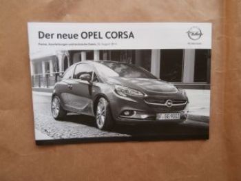 Opel Corsa E 25.August 2014 NEU