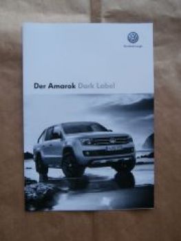 VW Amarok Dark Label Prospekt Juli 2014 NEU