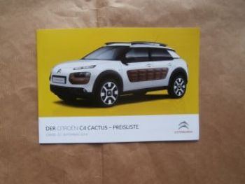 Citroen C4 Cactus August 2014 +Preisliste NEU