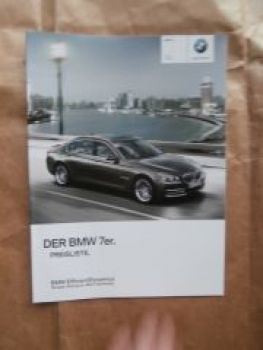 BMW 740i 750i 760i 730d 740d 750d +ActiveHybrid7 F01 F02 Juli 20