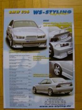 WS-Styling BMW e36 Prospektblatt NEU
