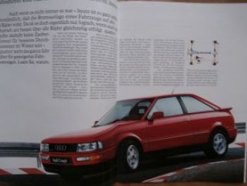 Audi Coupé Typ 89 +quattro Prospekt Januar 1990 Rarität