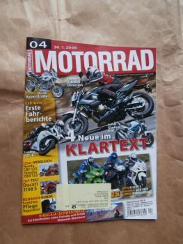 Motorrad 4/2009 Ducati Hyperstrada,Ducati 1198S,Yamaha YZF-R1,XJ6 +Diversion,Suzuki Gladius 650,Aprilia NA850 Mana ABS
