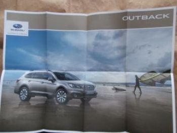 Subaru Outback neues Modell Prospekt Poster Januar 2015