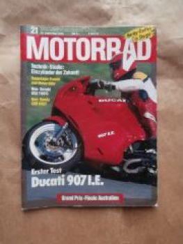 Motorrad 21/1990 Suzuki GSX 1100G,Hond CBR 600F,Ducati 907 I.E.