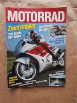 Motorrad 6/1989 Honda CBR 1000F, Suzuki GS 500E, VG: Honda CBR 6