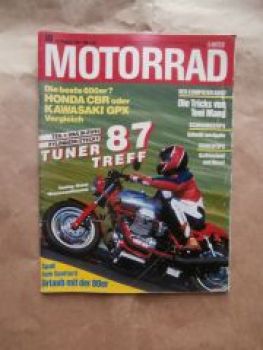 Motorrad 18/1987 Honda CBR 600F vs. Kawa GPX 600R,Cagiva T 4 500