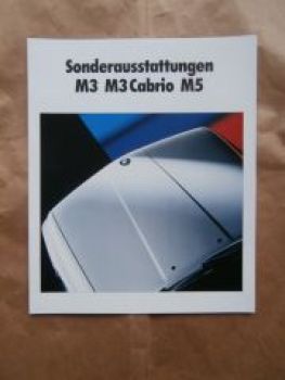 BMW M3 E30 +Cabrio +M5 E34 Sonderausstattungen März 1990