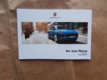 Porsche Macan Preisliste Typ PA416 September 2014 NEU