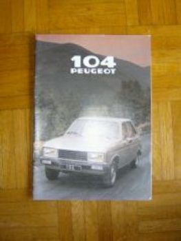 Peugeot 104 1979 Prospekt Rarität
