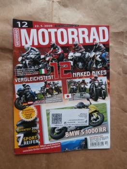 Motorrad 12/2009 BMW S1000RR,Aprilia RSV4 Factory,Yamaha WR125X,Pierobon Ducati F042 hstreet,