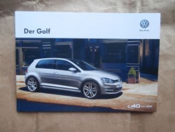 VW Golf VII +R-Line Prospekt Typ AU Oktober 2014 NEU