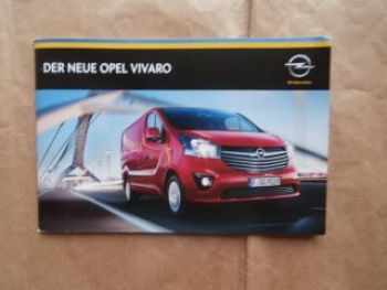 Opel Vivaro +Zubehör Prospekt August 2014 NEU